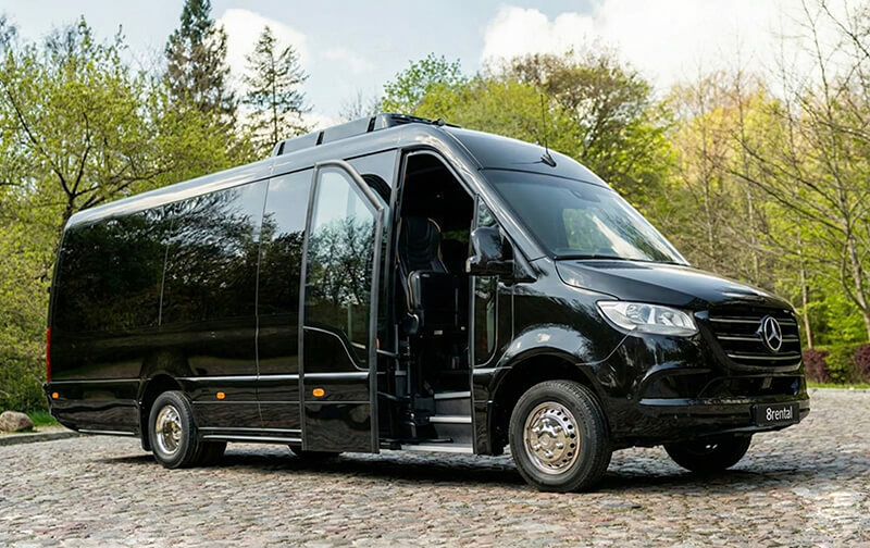 Schwarzer Business-Sprinter, Seitenansicht